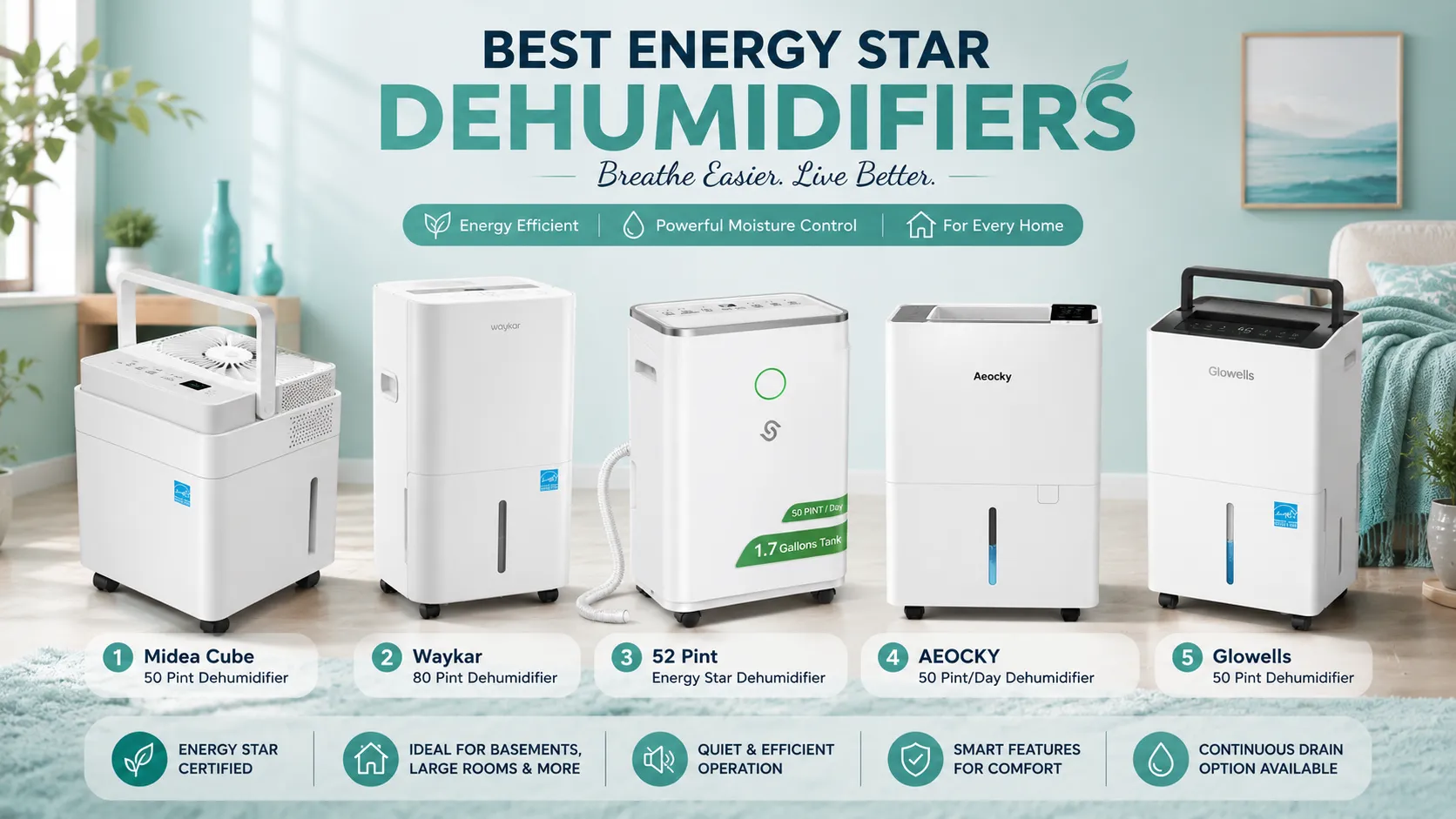 Best Energy Star Dehumidifiers 5 Top Picks for Efficient Moisture Control