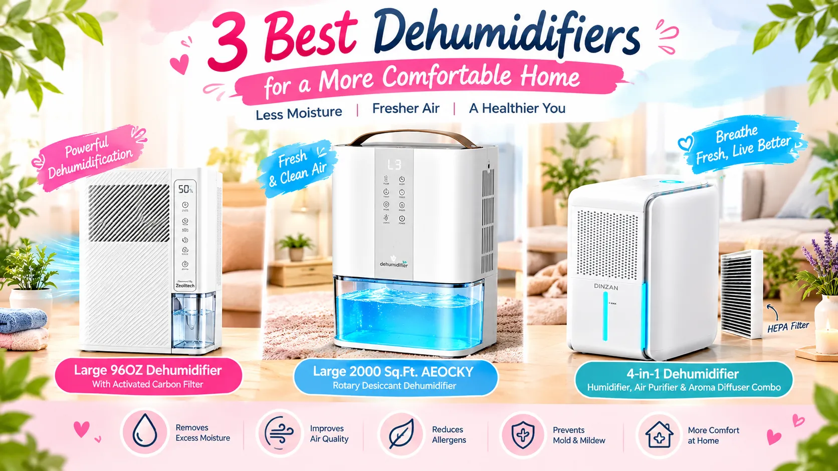 3 Best Dehumidifiers for a More Comfortable Home