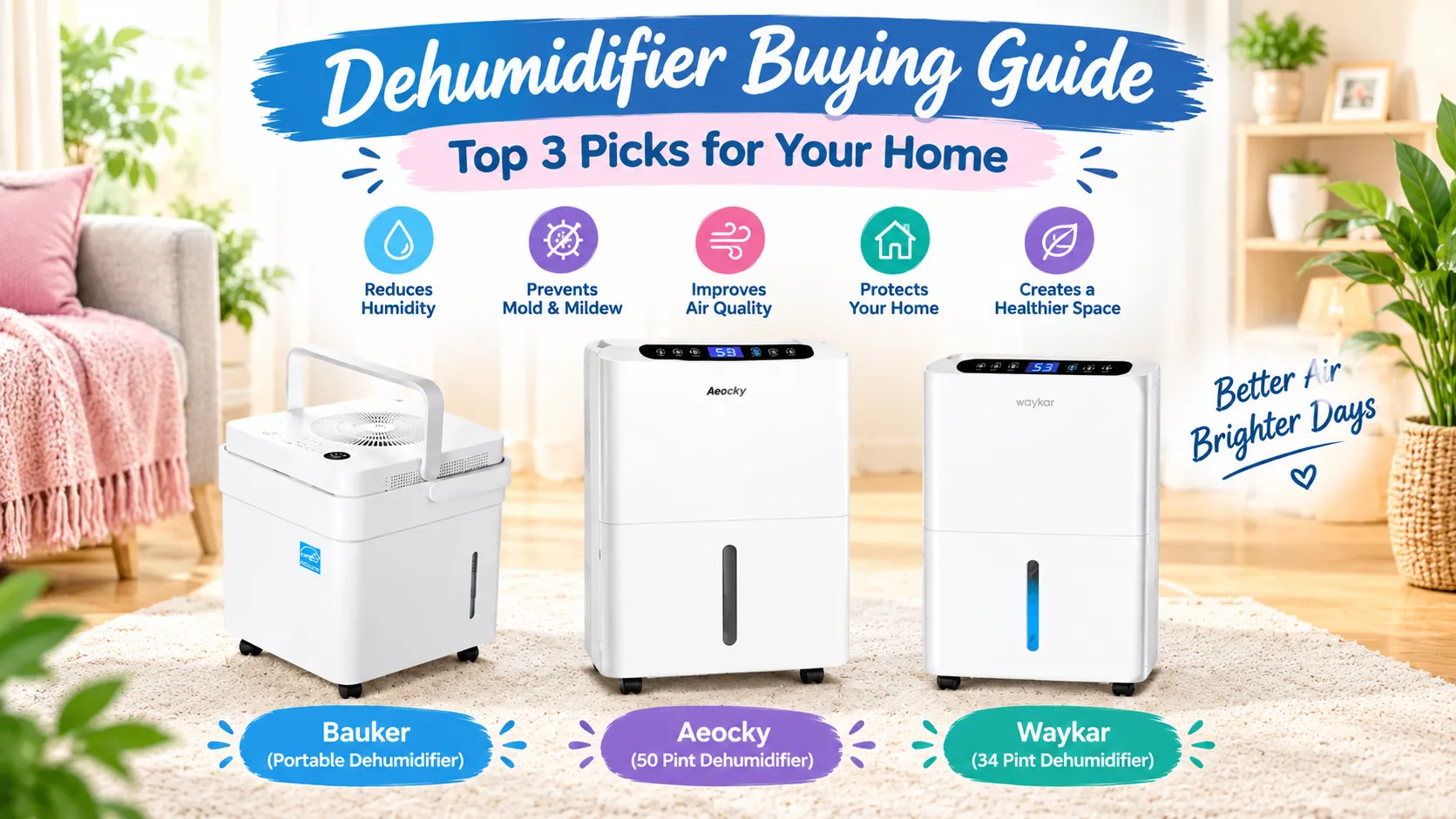 Dehumidifier Buying Guide 3 Best Options for Your Home